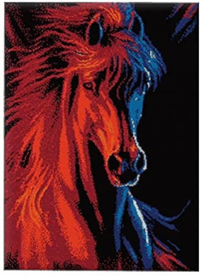 Rug making kits Latch Hook Kits Carpet Pentium Wild Horse Pattern Embroidery Rug Tapestry Kits Diy Rug Making Kit