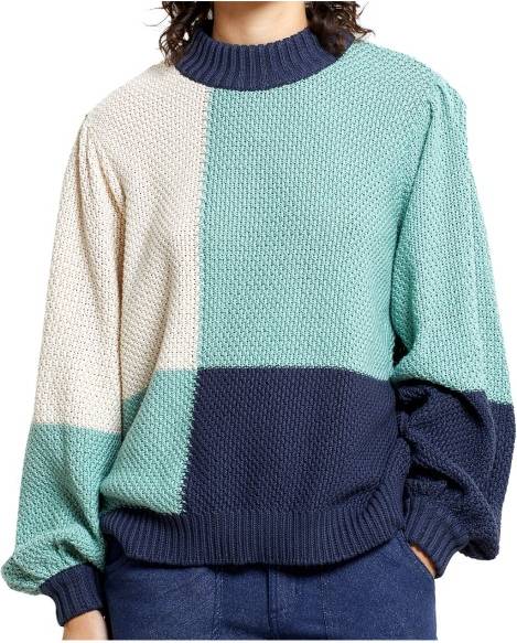 Sweater Knitted Rutbo Blocks - Green