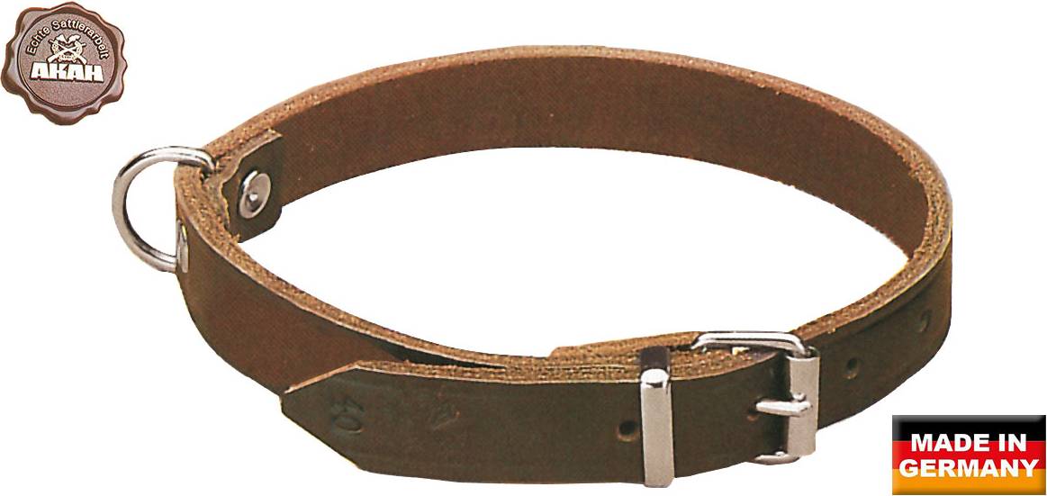 Collier Chien Cuir Riveté - Marron