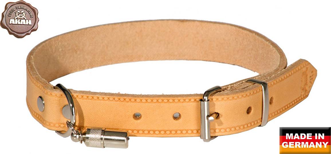 Collier Chien Riveté Cuir - Marron