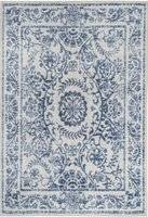 Loomed Distressed Abstract Blue, Beige