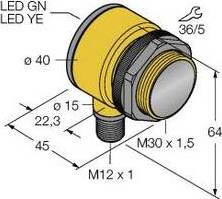 Banner Diffuse Photoelectric Sensor 200 mm