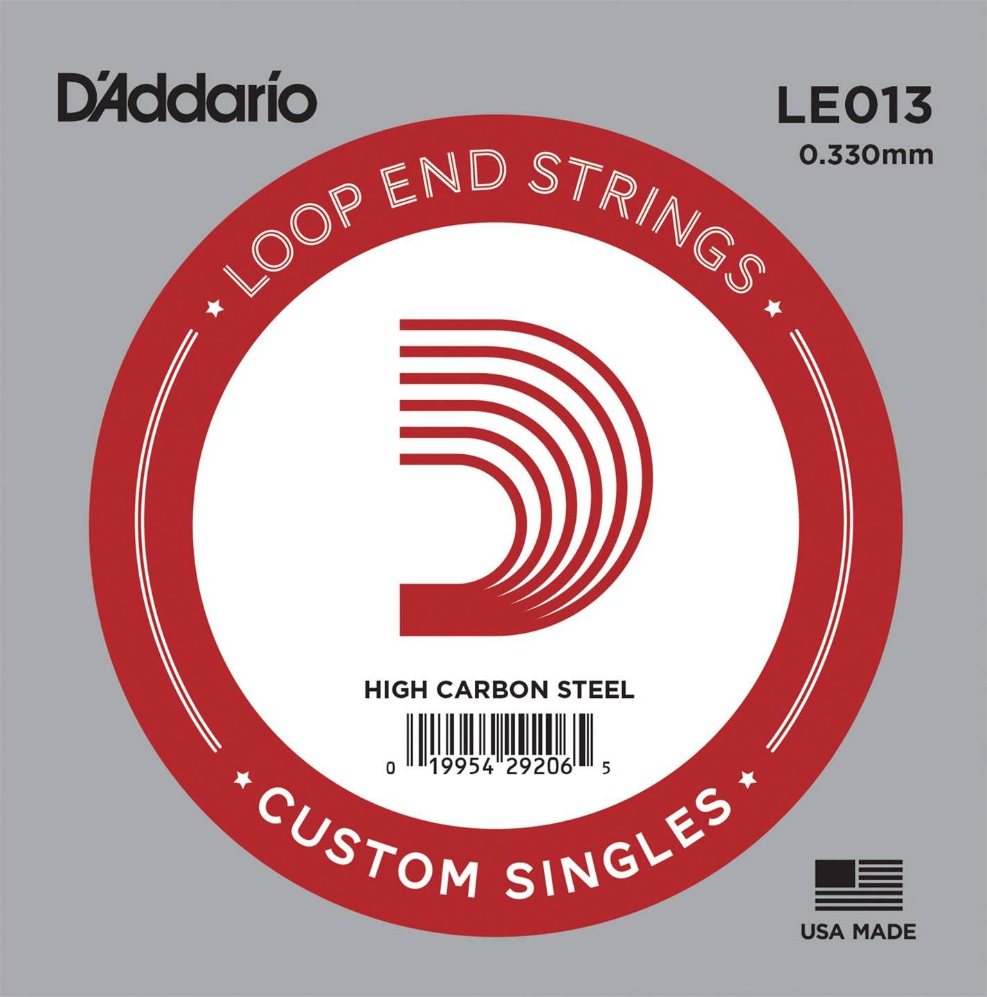 D'Addario LE013 Plain Steel Loop End Single String