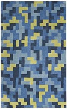 modway Andela Collection R-1022A-810 Interlocking Block Mosaic Blue