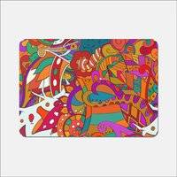 Warren Reed Mehndi Place Mat Multicolour, Black, Red, Grey