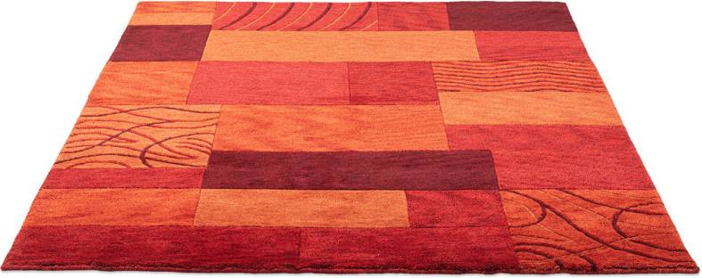 Handtuftteppich Rot