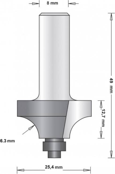 Hikoki 8 Mm Rounding Over Bit With Ba 66754104