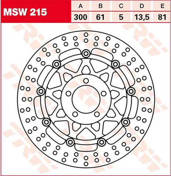 TRW MSW215 Remschijven