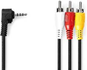 Nedis AV-Kabel 3.5 mm Hanstik 2.00 m Runde PVC Sort