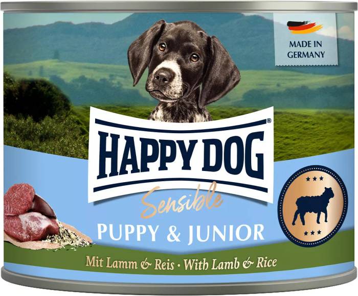 Happy Dog Sensible & Junior Lamm Ris Våtfoder
