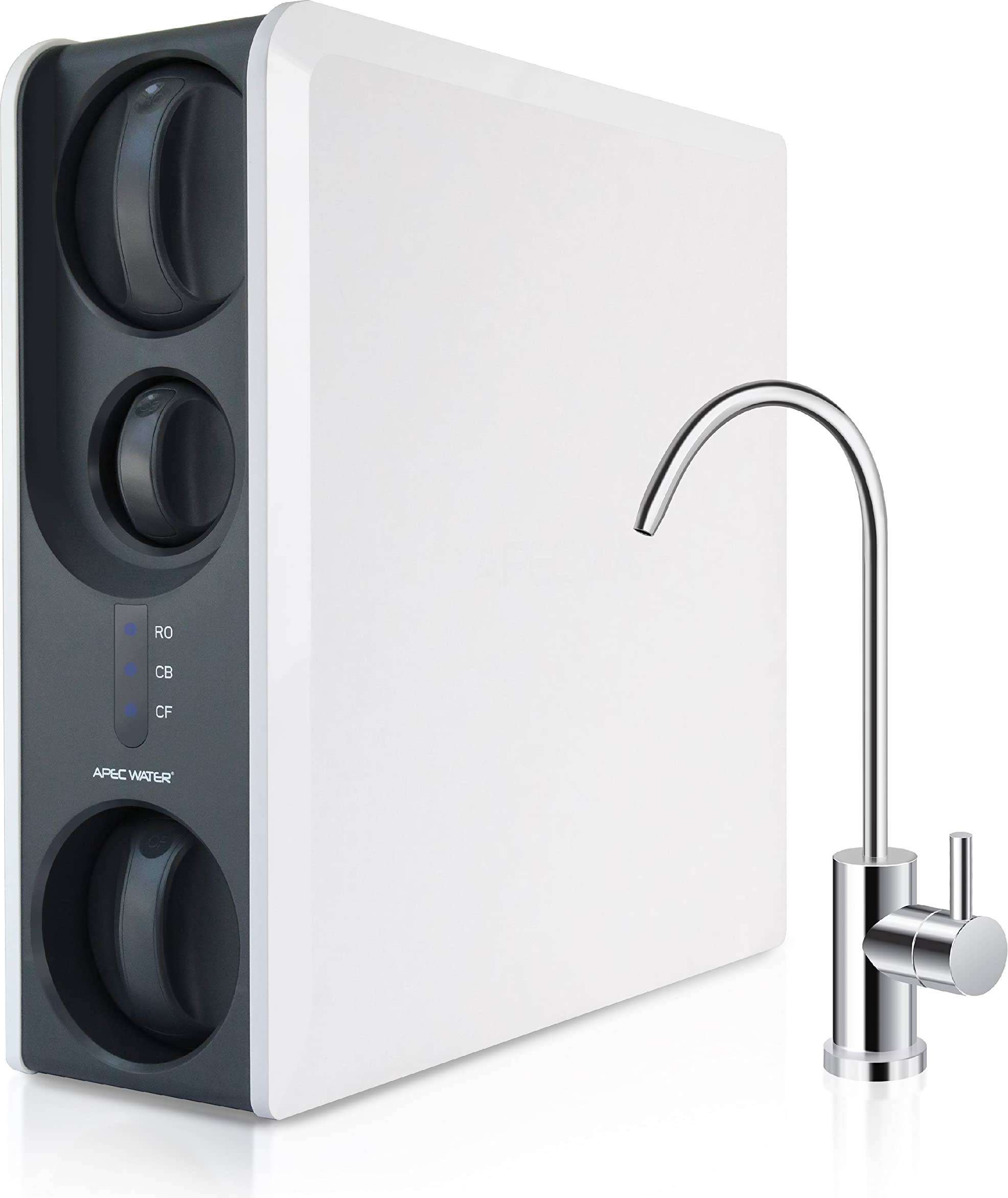 Reverse osmosis water systems APEC Water Systems Single-stage Multi-method Reverse Osmosis Filtration in Black ROTL-AIO