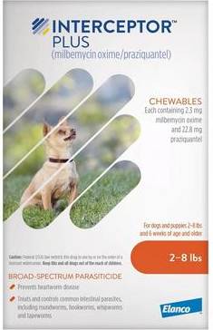 Interceptor Interceptor Plus Chew Interceptor Spectrum 2-8lbs Orange Chews