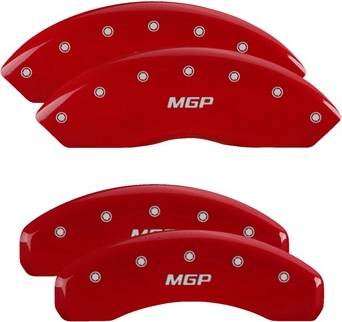 Front and Rear Brake Caliper Covers Red finish, MGP