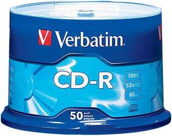 Verbatim CD-R 700MB Disc 50-Pack Spindle 94691