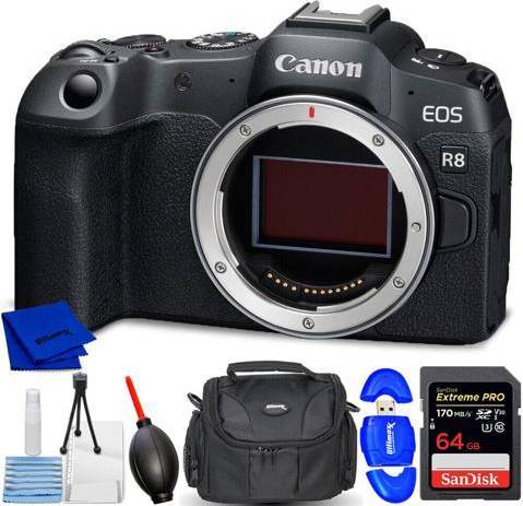Eos r8 Canon EOS R8 Mirrorless Camera 5803C002 7PC Accessory Bundle