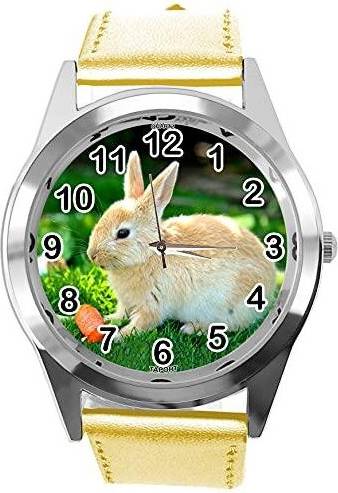 Taport Gold Leather Round for Rabbits Fans e2 Blue