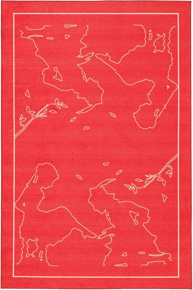 XXXlutz Flat Weave Red Rug Rectangular 170 x 240 cm