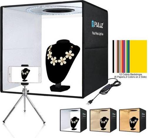 Fairywill Portable Photo Studio Light Box Kit with LED Lighting