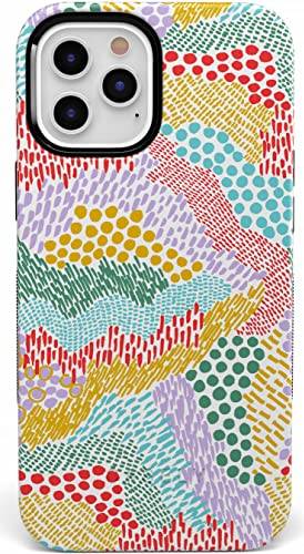 Iphone 12 pro max phone case Casely Casely iPhone 12 Pro Max Phone Case Color Me Happy Pattern Colorblock Case Compatible with iPhone 12 Pro Max