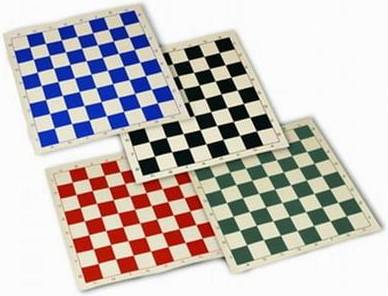 BrainBoosters Roll Up Chess Mat 20 Inch Blue