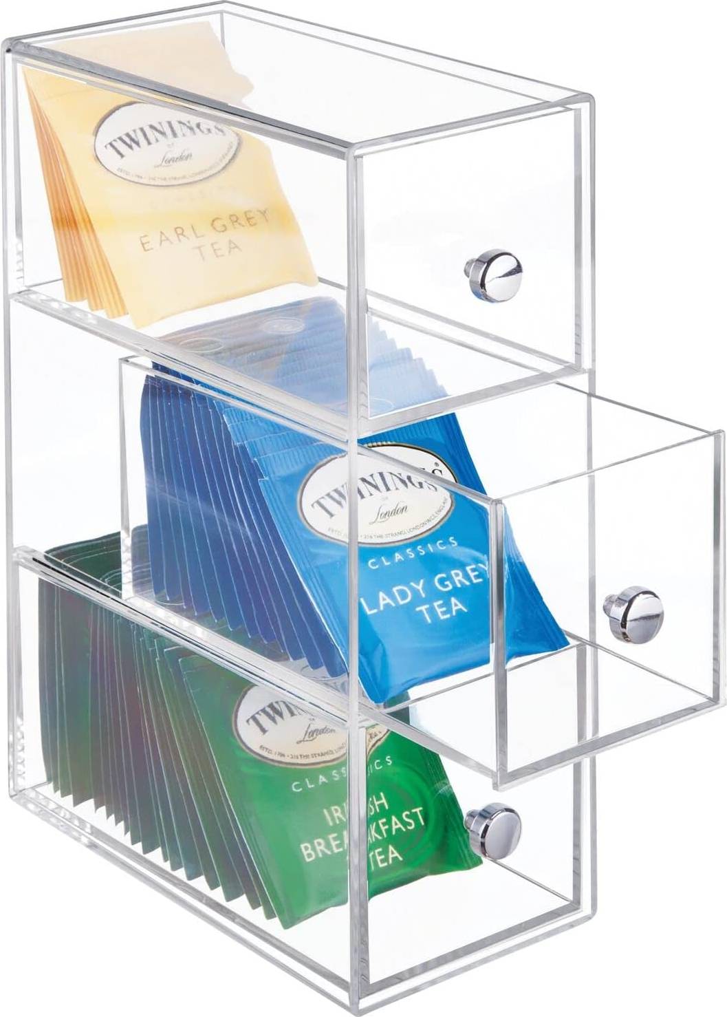 mDesign Pantry Stackable Kitchen Storage
