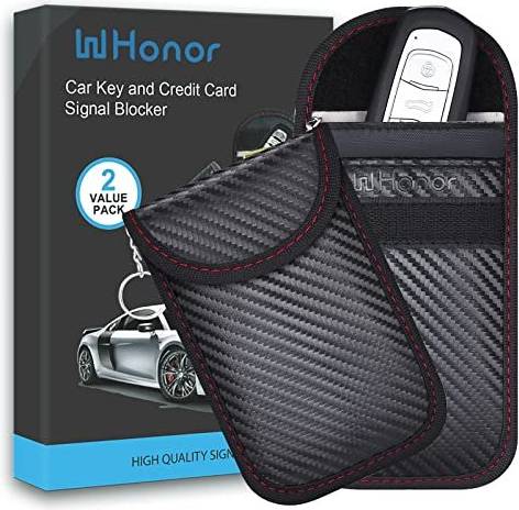 Car signal blocker 2 Pack Car Key Signal Blocker Pouch, Faraday Signal Blocking Key Rfid