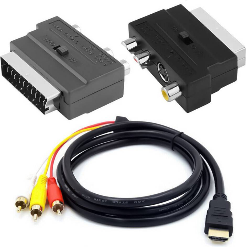 Hdmi To 3Rca Scart Two-In-One Cable 1.5M Hdmi 3