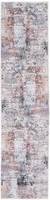 Loomed Distressed Abstract Runner Grey