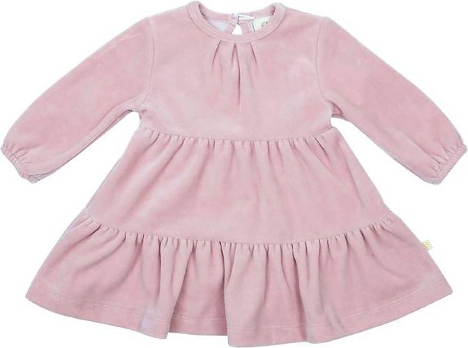 Smallstuff Dress Velour Powder - Rosa