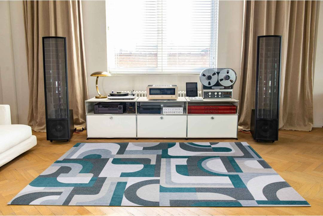 Louis de Poortere Machine Woven Rug Green