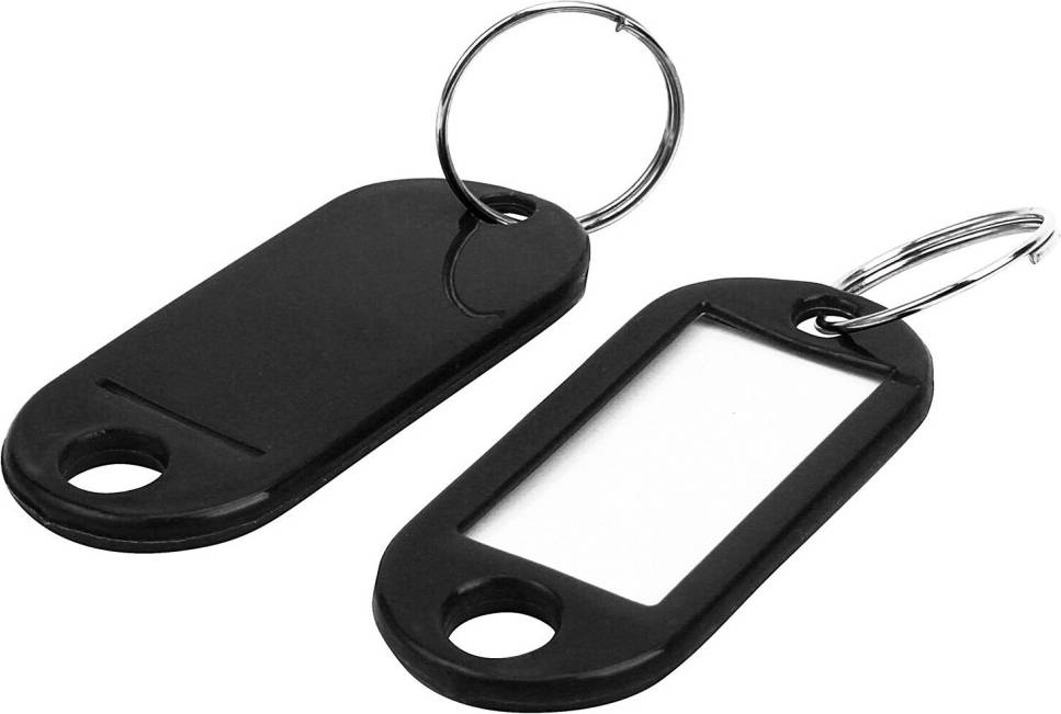 LAHDEK Key Ring Tags100pcs black