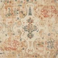 THE RUGS Multicoloured Designer Vintage Area Yellow