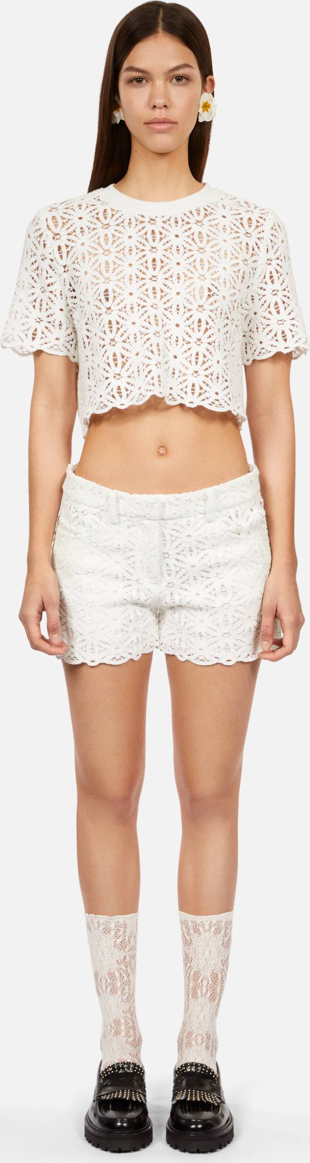 Scalloped Lace Shorts