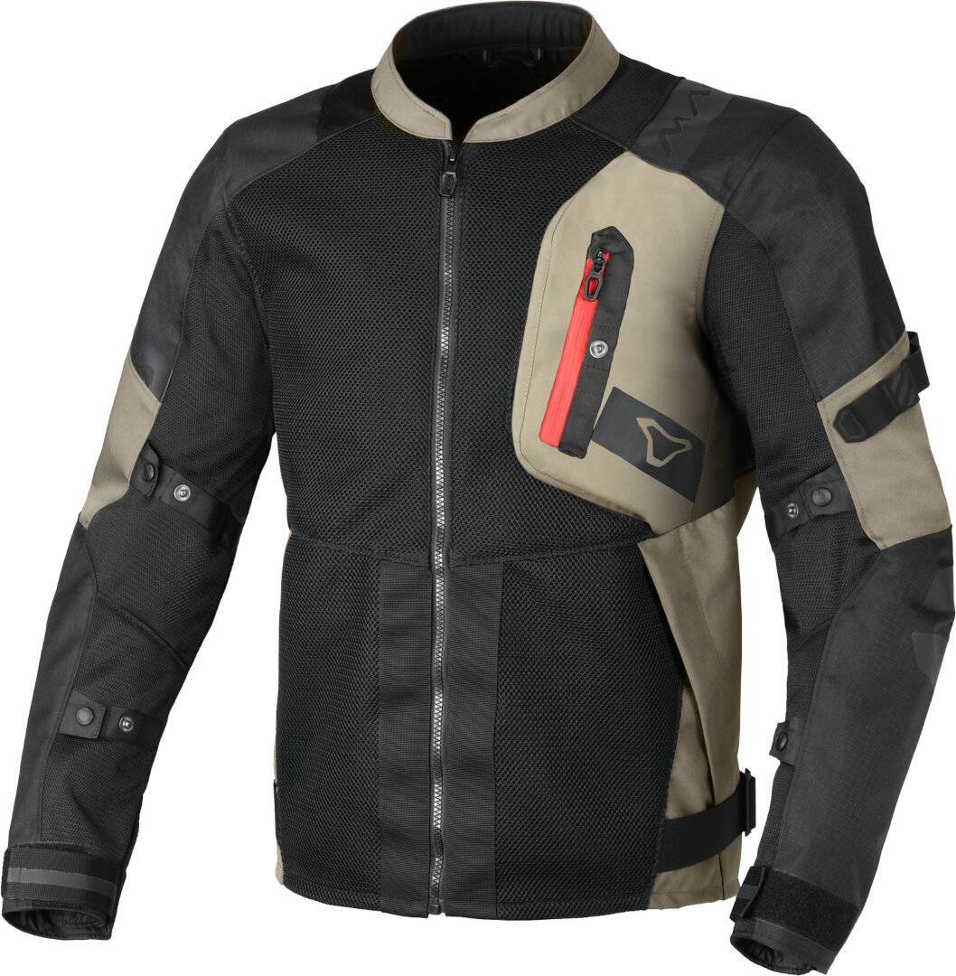 Macna Raddic Motorcycle Textile Jacket - Black/Beige Man