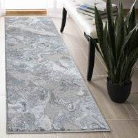 Serdim Rugs Emperor Solarius Modern Marbling Abstract Silver