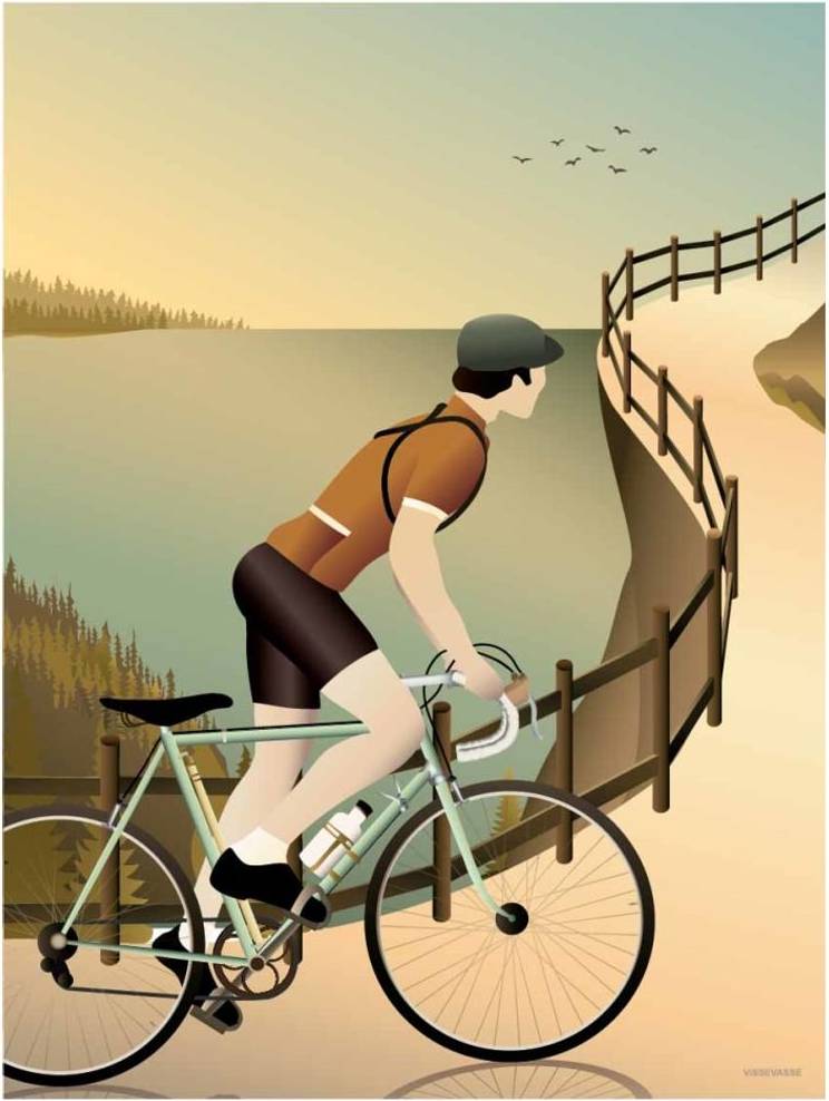 Juliste 30x40 Cycling In The Hills