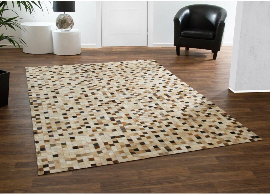 Union Rustic Stockett Cowhide Brown Rug 170 x 240 cm
