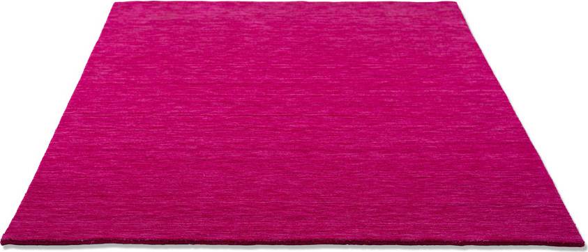 Hand Loomed Wool Pink Rug Rectangle 70cm x 140cm