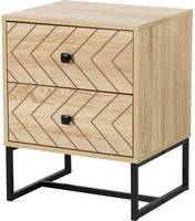 Homcom Two-Draw Bedside Table