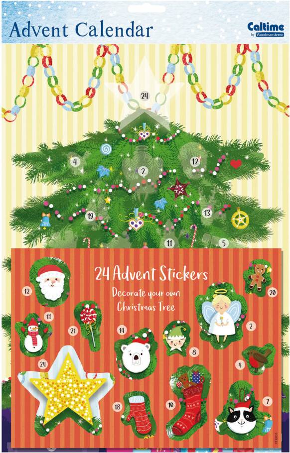Caltime Christmas Countdown Sticker Advent Calendar 24 Windows 419409 Around the Tree