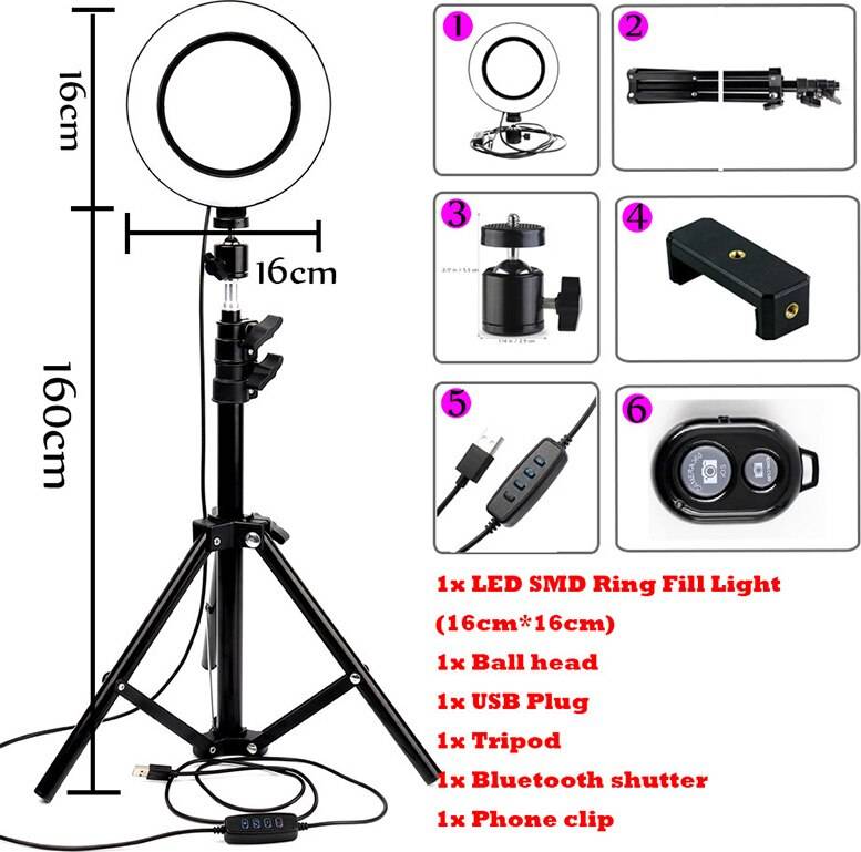 Ring Light LED Dimbar Silver
