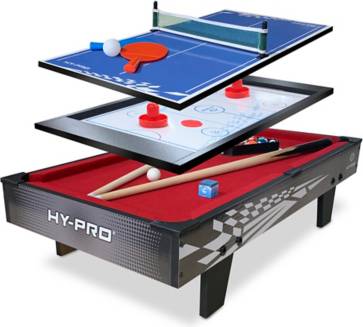 George Hy-Pro 3-In-One Table Top Multi Game Set Black