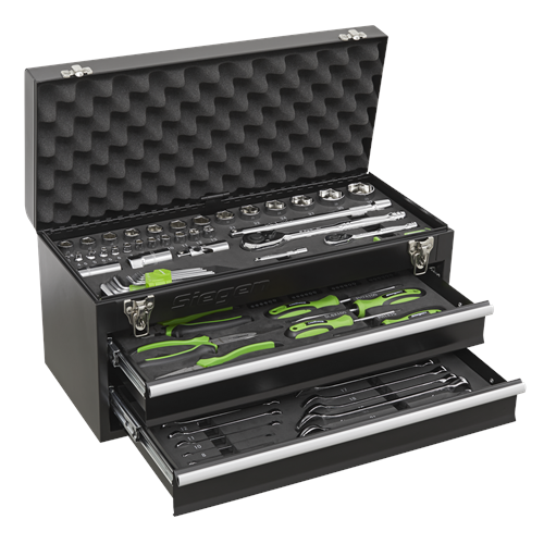 Tool chest Sealey Portable Tool Chest 2 Drawer 90pc Kit