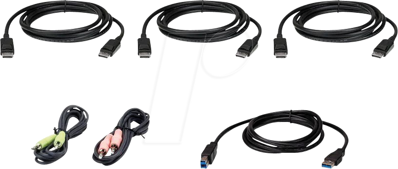 Aten 1.8M USB DisplayPort Triple Display KVM Cable Kit