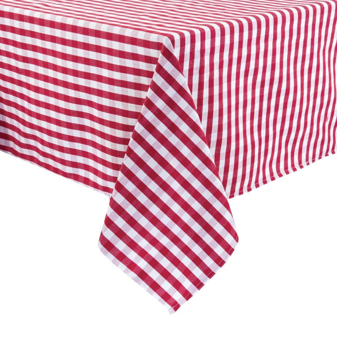 Mitre Comfort Carrée À Carreaux Rouges Polyester 1320 x 1320 mm Nappe Rouge