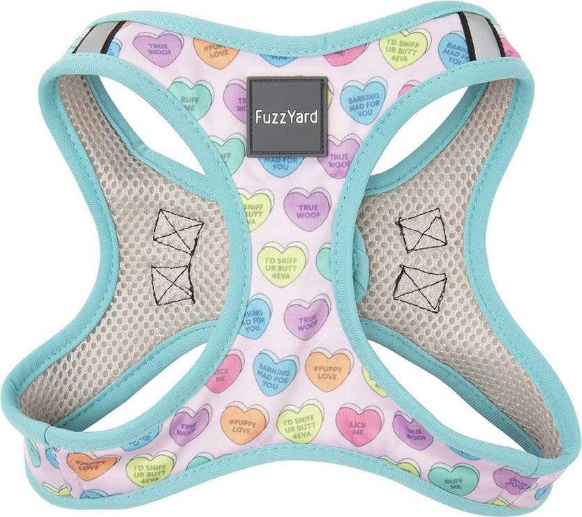Fuzzyard Step-In Harness Candy Hearts XL