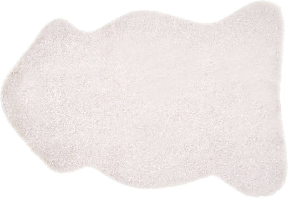 Beliani Faux Fur Rabbit Rug White cm