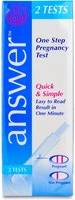 Nature's Answer Answer One Step Pregnancy Test 2 Pack