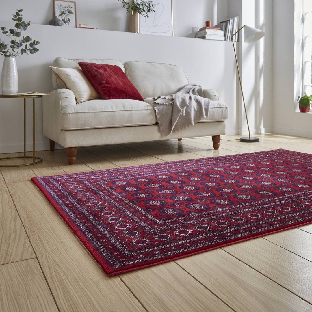 Think Rugs Dubai Traditional Super Soft Red
