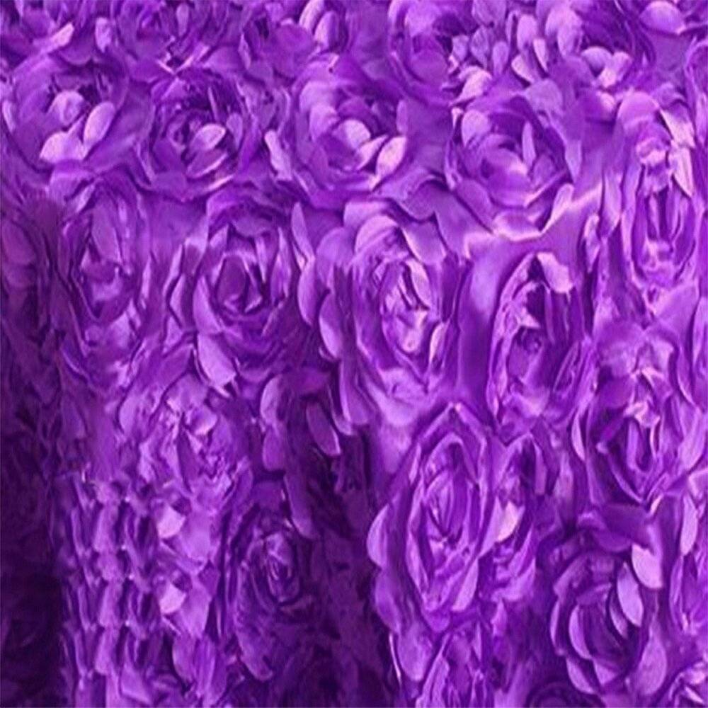 Mercer41 Rafe Rosette Tablecloth Purple